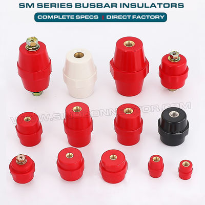 SM Type Busbar Standoff Insulators, SM25 Polyester Low Voltage Insulator with Screw M6 & BMC/SMC Busbar Supporter