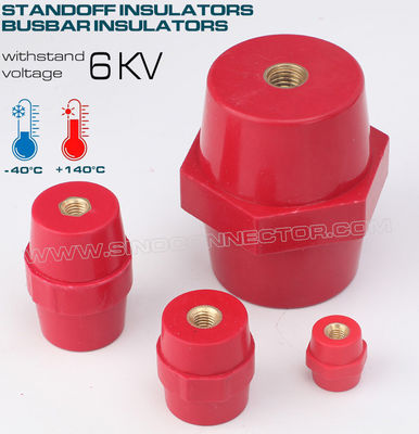 SM Type Busbar Standoff Insulators, SM25 Polyester Low Voltage Insulator with Screw M6 & BMC/SMC Busbar Supporter
