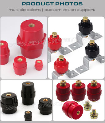 SM Type Busbar Standoff Insulators, SM25 Polyester Low Voltage Insulator with Screw M6 & BMC/SMC Busbar Supporter