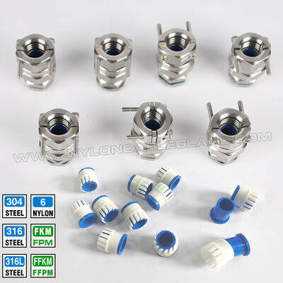 Stainless Steel Traction Relief Metric Cable Gland M16 (5-10mm) with FKM/FPM Seals & O-Rings for Portable Equipment