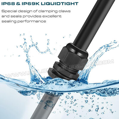 Waterproof Cord Connector M25x1.5 Plastic Cable Gland IP68, 13-18mm Range, Nylon (PA) 6, UL746C-f1 Rated, Outdoor Use