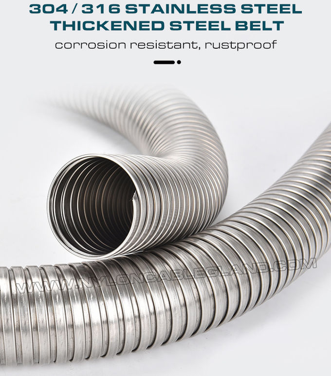 316 Paslanmaz çelik esnek dalgalı oluklu boru DN20 (Ø24,3 mm x Ø20 mm) 50 m/makara kablo veya tellerin korunması için