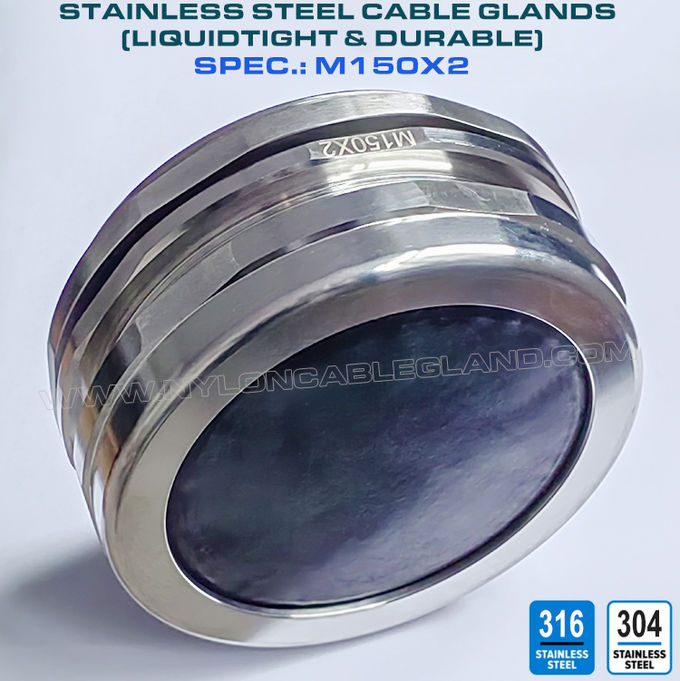 304/316 paslanmaz çelik kablo rakoru M150x2, 110-125 mm kablolar için su geçirmez kablo rakoru sızdırmazlık konnektörü