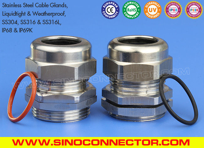 SS304, SS316 ve SS316L paslanmaz çelik PG9 kablo rakoru, 4-8mm kablo için IP68 hermetik PG rakor konnektörü